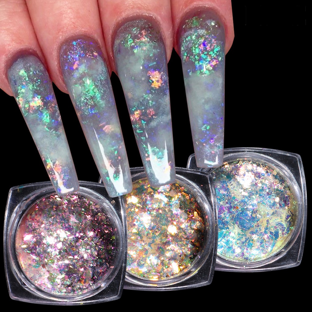 Providence 1 Botol Payet Glitter Cellophane Berkilau Untuk Dekorasi Nail Art / Manicure