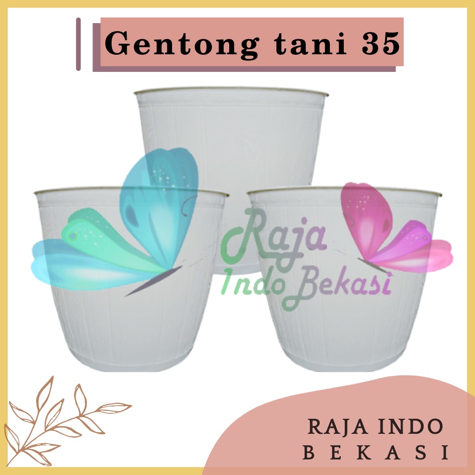 Pot Gentong Tani 35 Putih Diameter 27cm Pot Bunga Motif Batik Timbul Pot Bunga Besar Murah Tebal Bagus Bukan Pot Shallom Glory Glori 30 35 40