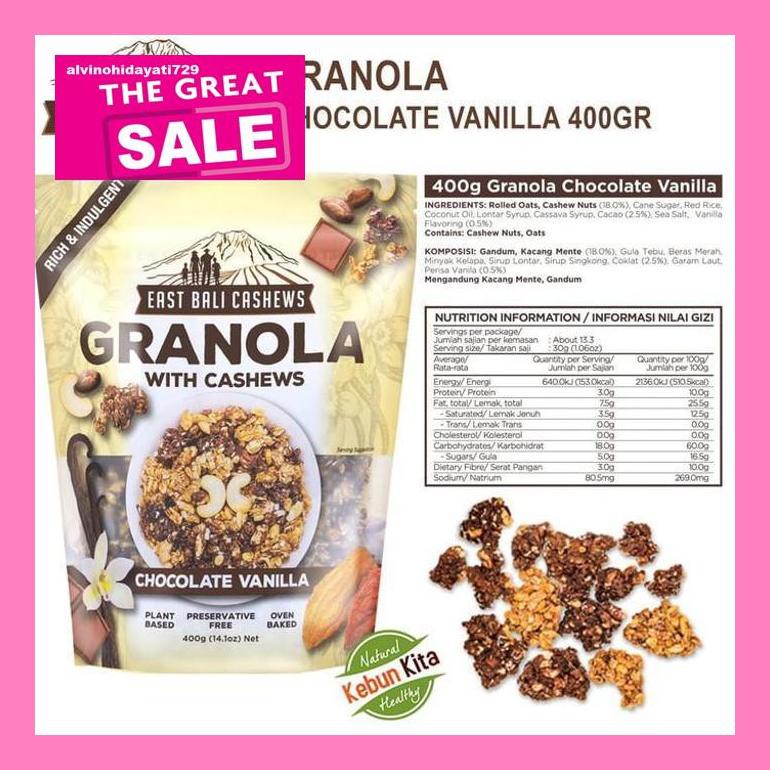 

Al04Nind Granola Cashew Choco Vanila 400Gr ( Kacang Mete ) Indvvl03