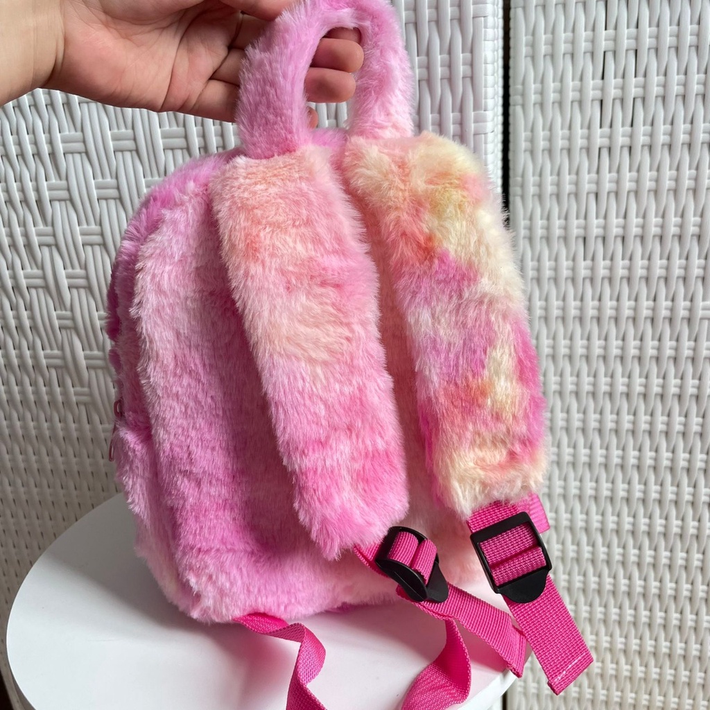 TAS RANSEL UNICORN PLUSHIE BULU TAS RANSEL UNICORN TANDUK BAHAN FULL BULU LEMBUT READY 3 MODEL WARNA PINK UNGU UTIH HARGA TERJANGKAU