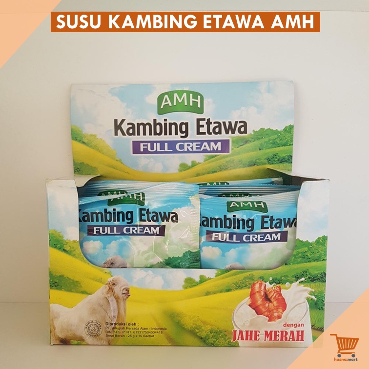 AMH Susu Kambing Etawa Plus Jahe Merah Asli isi 10 Sachet