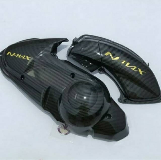 Paket cover tutup cvt dan cover tutup filter yamaha nmax  logo
