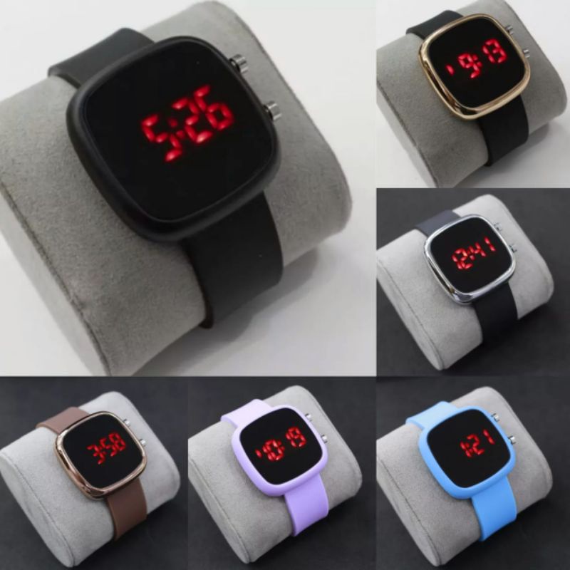 LED Watch jam tangan fashion wanita/pria digital elegan dan simple_jam tangan unisex tahan air import bayar di tempat