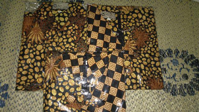 Couple Blus Ziggy Krikil Sogan Batik Sarimbit Seragam Kerja Atasan Casual