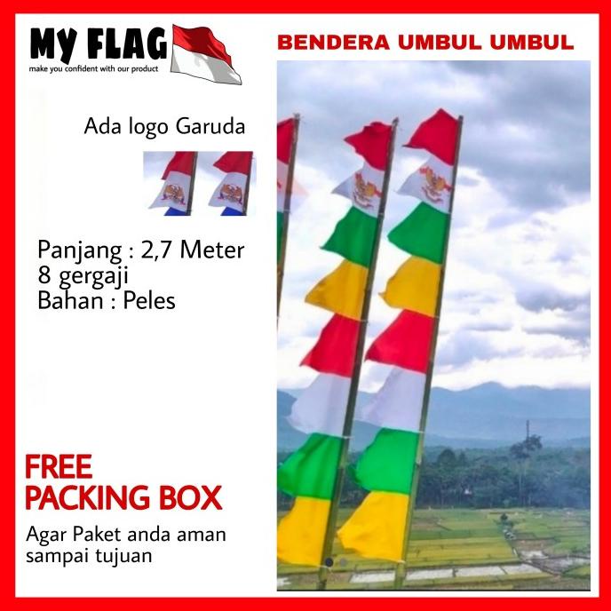 umbul umbul Agustus | Bendera merah putih | umbul umbul merah putih