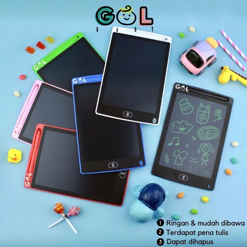 Table Drawing Papan Tulis Menggambar LCD Hapus Writing Board Tablet Digital Layar 8.5 inch anak bayi