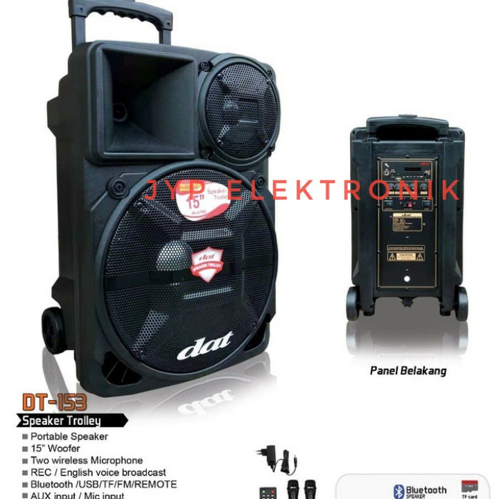 Speaker Portabel Wireless Dat Dt 153 / Dt153 15inc