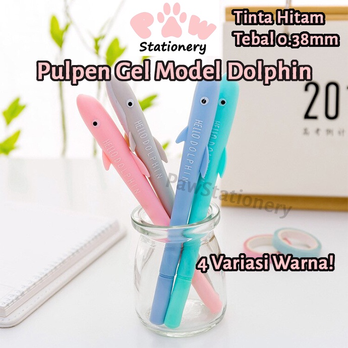 

Pulpen Gel Lucu Pulpen Imut Pulpen Karakter Dolphin Pulpen Warna Pastel Pulpen Gel Lumba Lumba