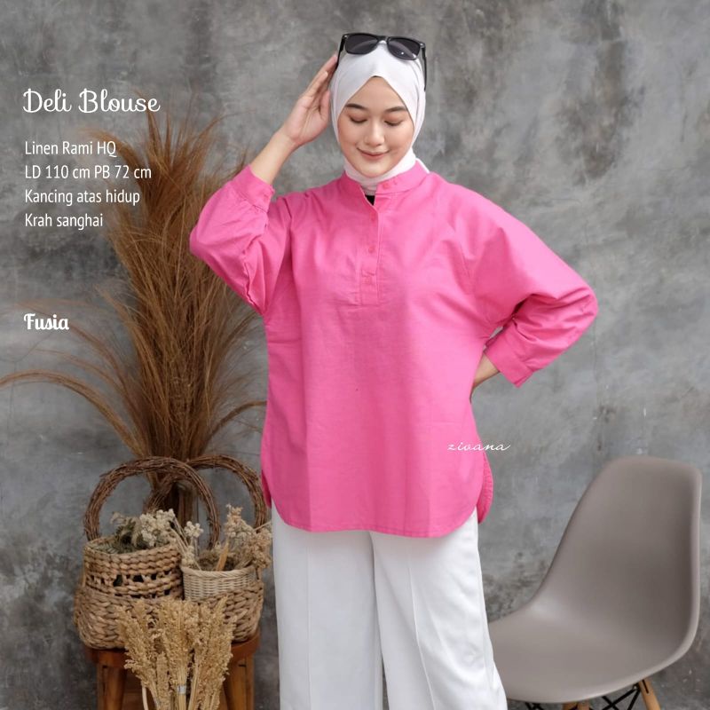 Deli Blouse Linen Rami LD ±110cm //JF5456