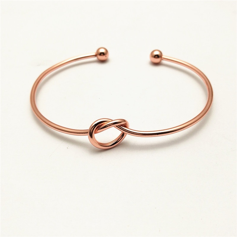Gelang Model Terbuka Bahan Metal Warna Pink Gold Silver Hitam Gaya Eropa Amerika