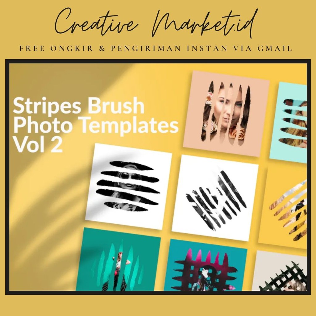 

Pro Stripes Brush Photo Templates Vol 2 - Creative Market.id