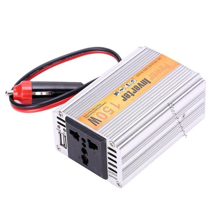 POWER INVERTER LIGHTER DC 12V TO AC 220V USB PORT 150W 150 WATT FOR CAR MOBIL