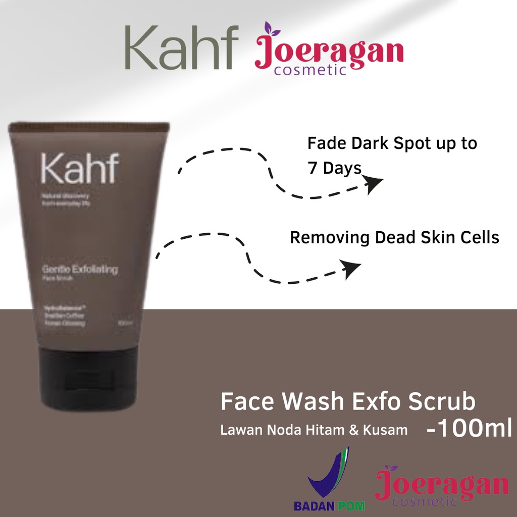Jual Kahf Gentle Exfoliating Face Scrub 100 mL Sabun Wajah Pria Cowok