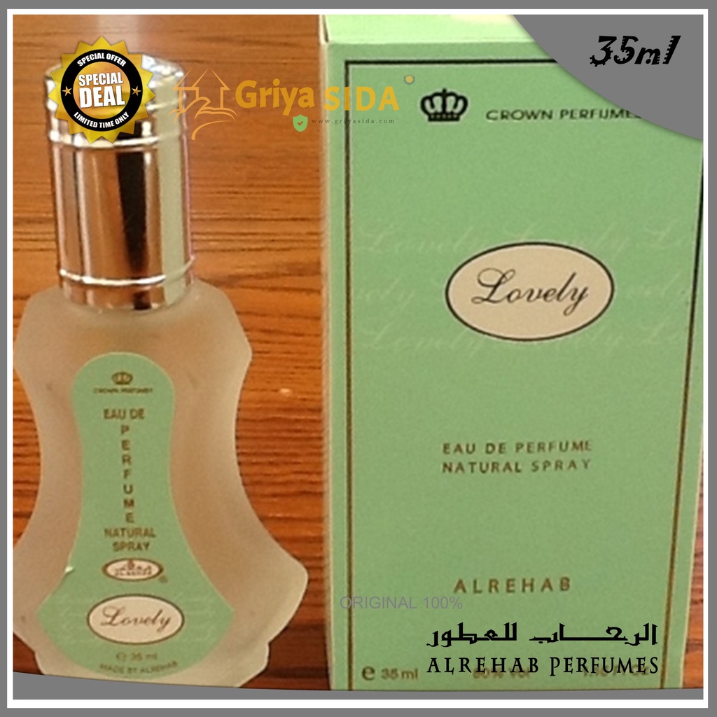 Parfum Al rehab Spray 35ml LOVELY alrehab original minyak wangi spray PROMO!!