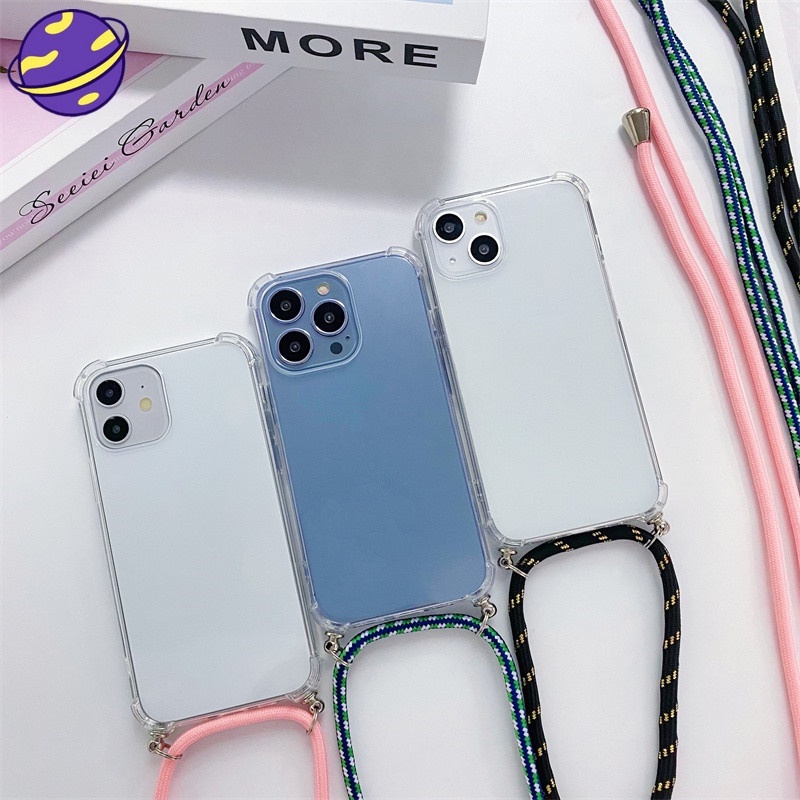 Case Transparan Anti Hilang Untuk iPhone 13 12 11 Pro X XR XS Max 7 8 Plus