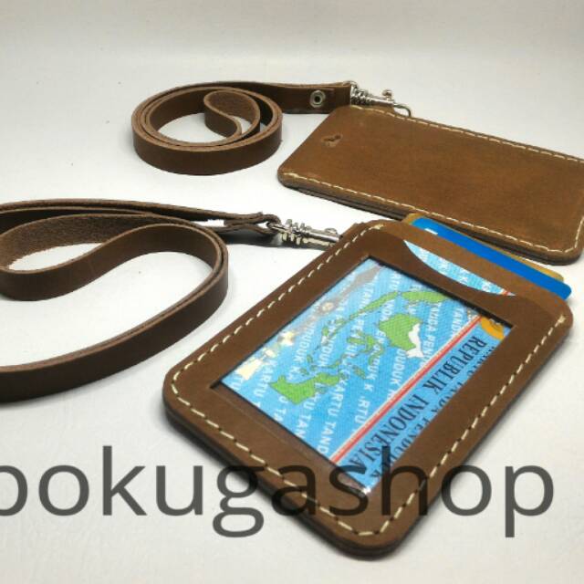 

Id card holder / nametag kulit full / nametag kulit model kalung