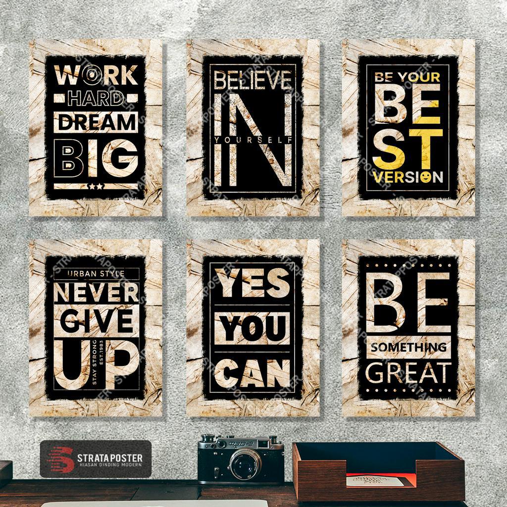 Wall decor Poster motivasi Dekorasi hiasan dinding quotes