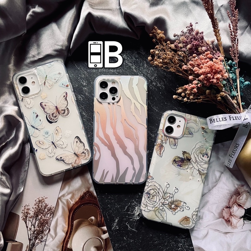 HOT!! Laser 3D ZEBRA, WILD FLOWER &amp; BUTTERFLY Series Case iPhone 7+ X XR XS 11 PRO MAX 12 PRO MAX