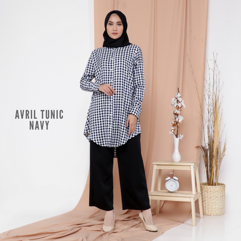 Avril Tunic Baju  Tunik Atasan  Wanita  Muslim by FEMINE 