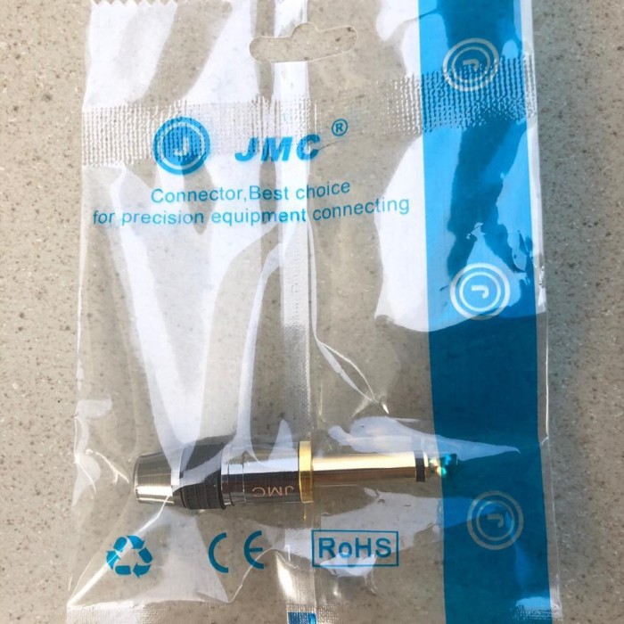 Original JMC Jack Audio Mic Microphone Akai 6.5mm Mono Male Silver