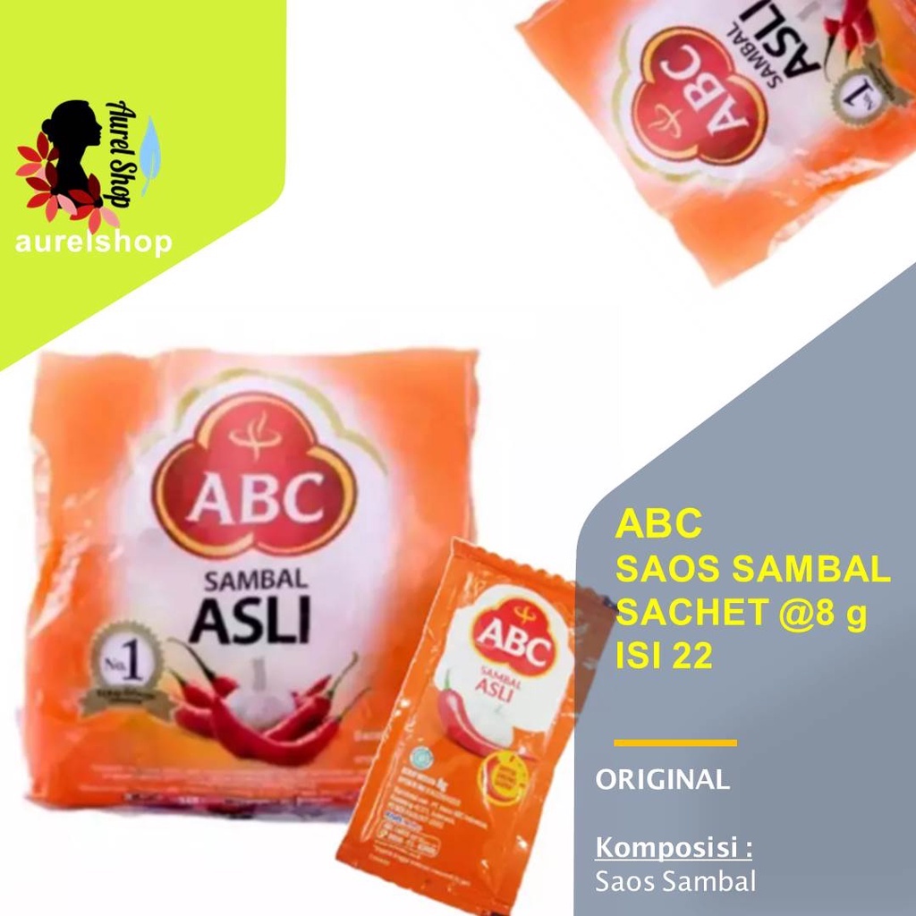 

ABC Saos Sambal Sachet kemasan Karton isi 21 pack