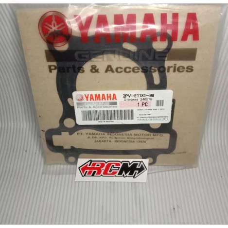 PAKING GASKET PERPAK SILINDER CYLINDER BLOK BLOCK ATAS HEAD KOP COP MXKING MX KING ORI ORIGINAL YAMAHA 2PV-E1181-00