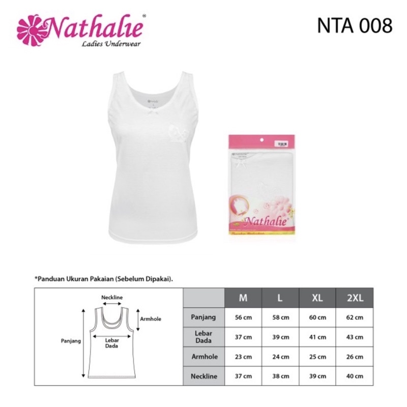 Singlet | Tanktop Nathalie 008 bahan Katun Size M,L,XL,XXL