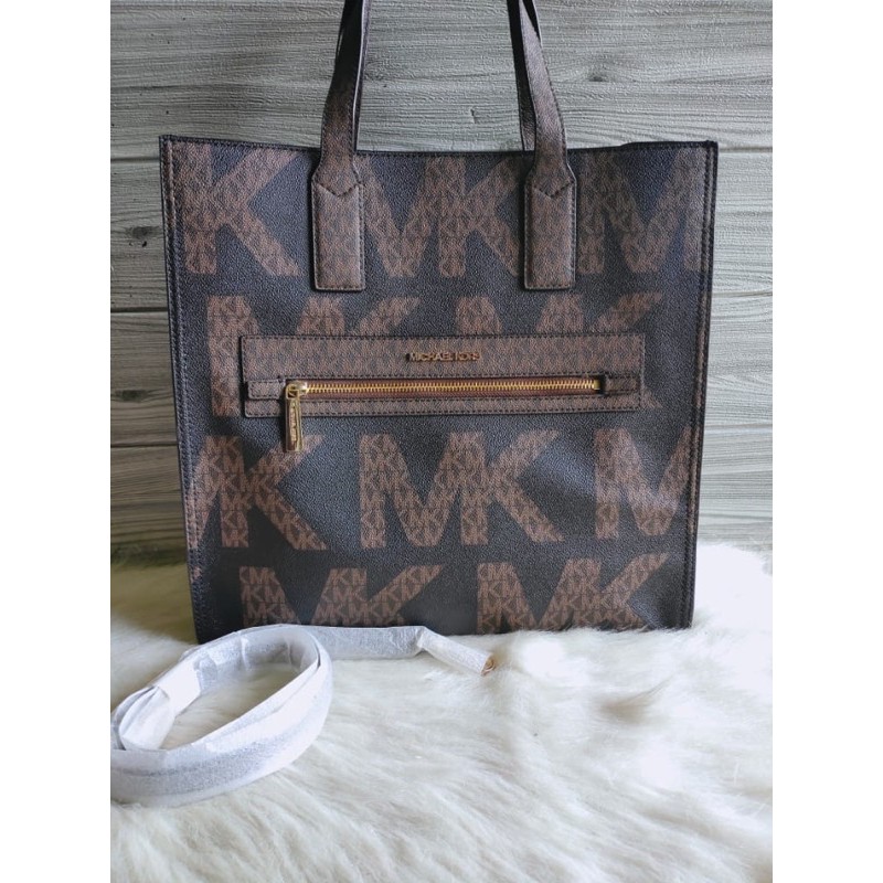 Tas MK original - Michael kors large kenly graphic tote in black multi