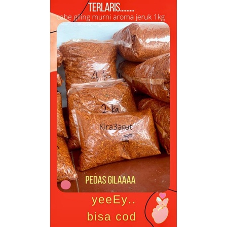 cabe bubuk rasa jeruk asli 1kg