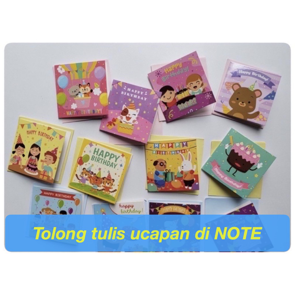 

[KARAKTERKU] Kertas kado anak cewe/cowo MOTIF RANDOM paper warp sama Kartu Ucapan Ulang Tahun