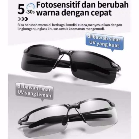 Kacamata Polarized Photochromic Pria Wanita