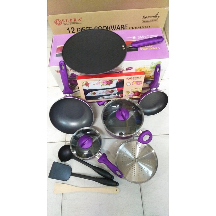 Panci Set Supra 12 Pcs - Supra Rosemary Premium Cookware Set