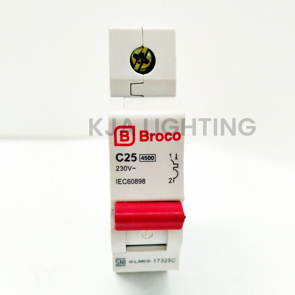 MCB BROCO 25A 25 AMPERE 1 PHASE 1PHASE 1POLE 1 POLE