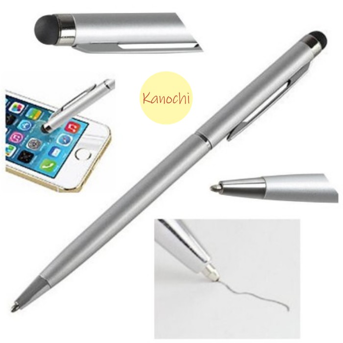 Stylus 2IN1 Pen Ballpoint Pulpen Smartphone Stylus Touchscreen