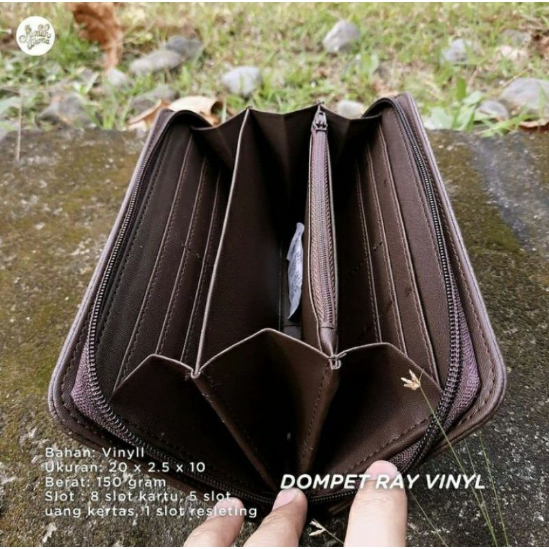 Dompet Ray Vynil Coklat Coffe Rumah Warna