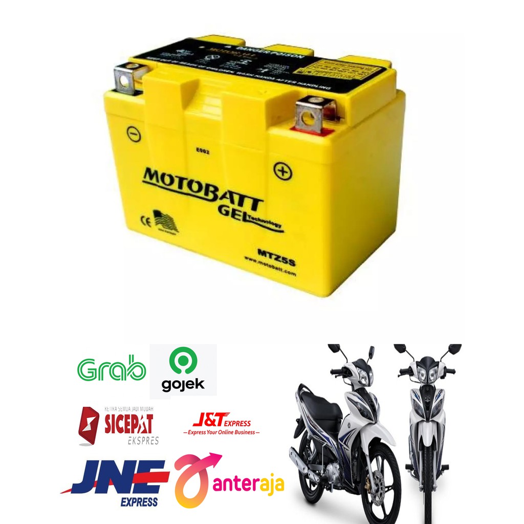 aki motor yamaha new jupiter z motobatt MTZ5S GEL asli ori aki kering