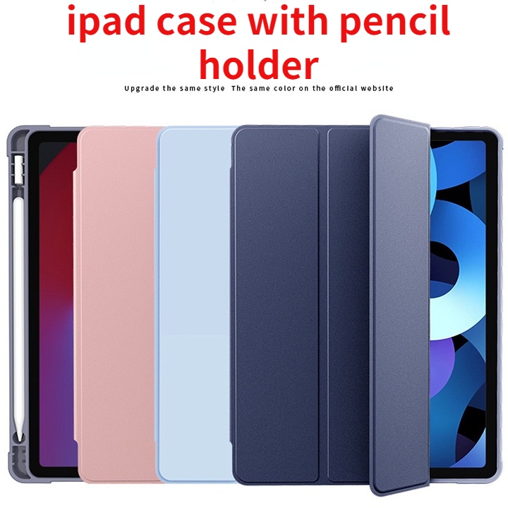 Case Kulit Dengan Holder Pensil Magnetik Tahan Banting Untuk iPad 9th Pro11 2021 10.2 inch 9.7 Gen 2020 Air5 2022 4 10.9 7th Generation ipad7 6th 5th Air3 Pro 10.5