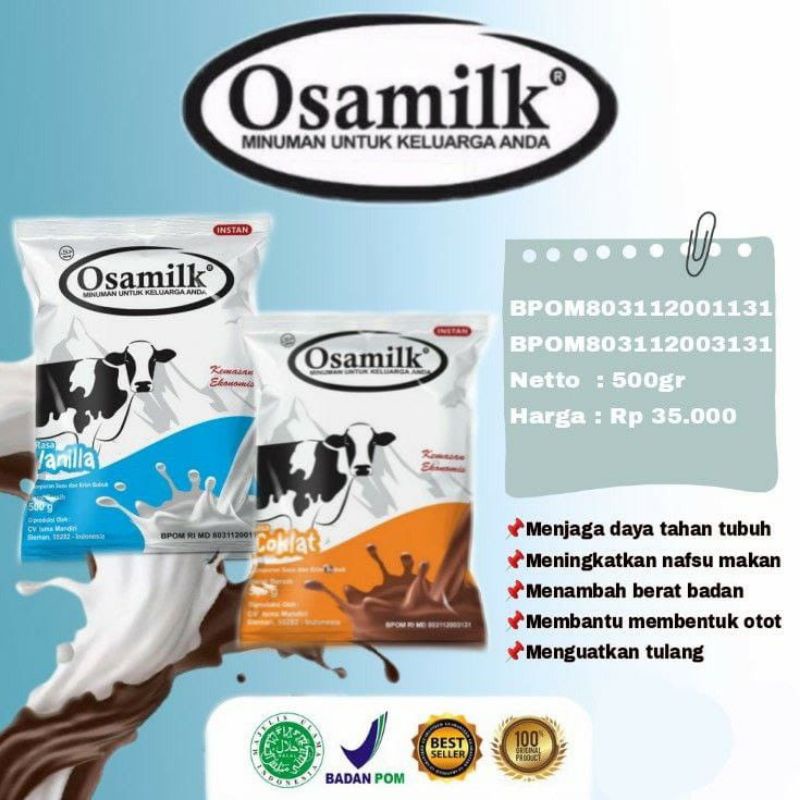 

[BISA COD] Osamilk Susu Penambah Berat Badan/Penambah nafsu makan BPOM