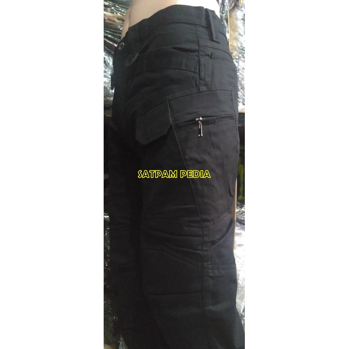 Celana Tactical Emeral Hitam - Celana Panjang Cargo