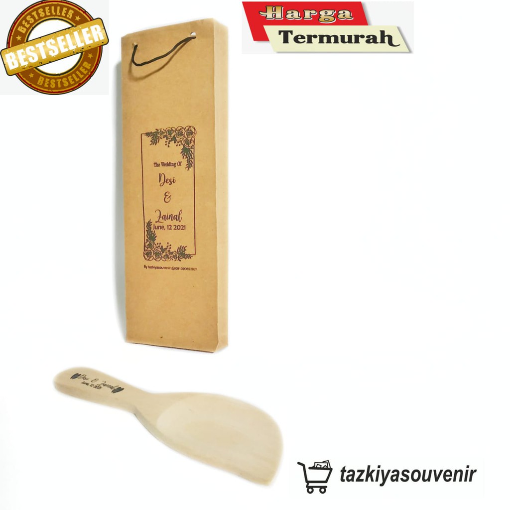 Souvenir Pernikahan Centong Nasi Kayu
