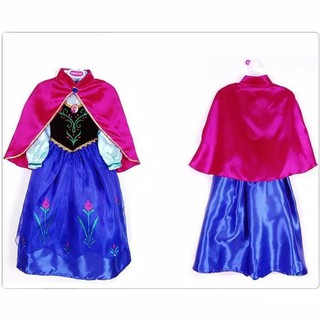 Princess Anna Elsa  Frozen Dress Costume Baju  Kostum 