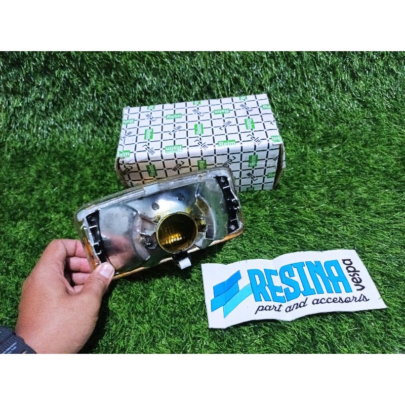 lampu depan headlamp vespa excel smoke kuning kualitas bagus