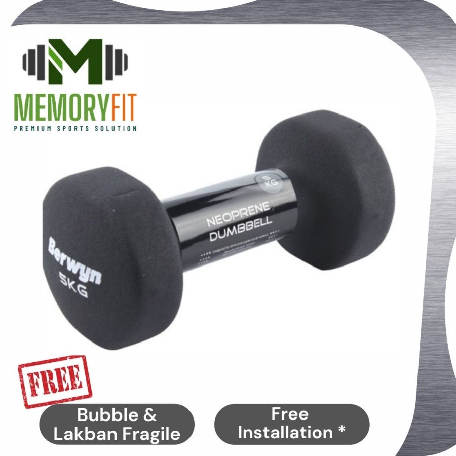 BERWYN NEOPRENE 5 KG DUMBELL / DUMBBELL / BARBELL