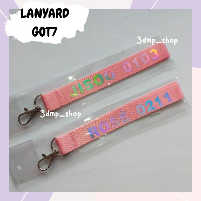 Lanyard ganci keychain gantungan kunci blackpink jisoo rose