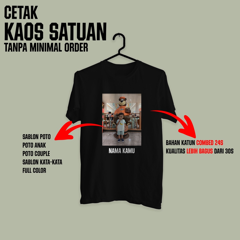 Jual Kaos Custom Satuan Desain Suka Suka Sablon Poto Sablon Kata Kata Sablon Poto Couple 6174