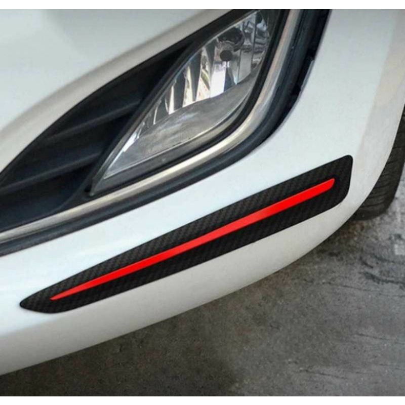 Sticker Carbon Lis Merah Bumper Mobil Raize Pelindung Anti Lecet