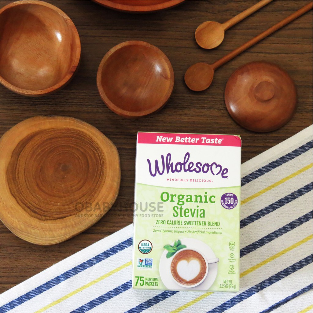 Wholesome Organic Stevia Zero Calorie Sweetener Blend 75pack