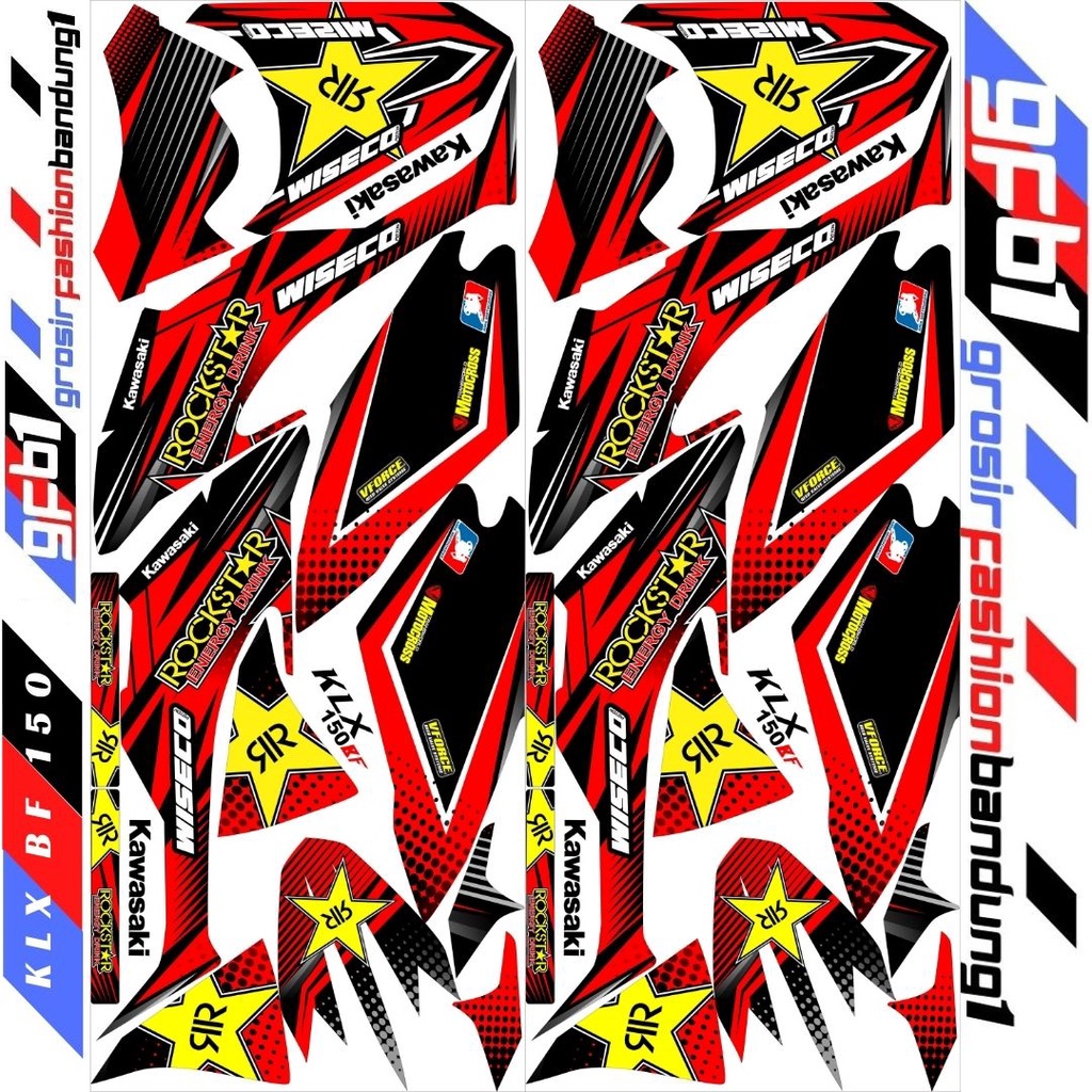 Decal Motorcross Trail Adventure KLX BF 150 Vriasi Rock Star