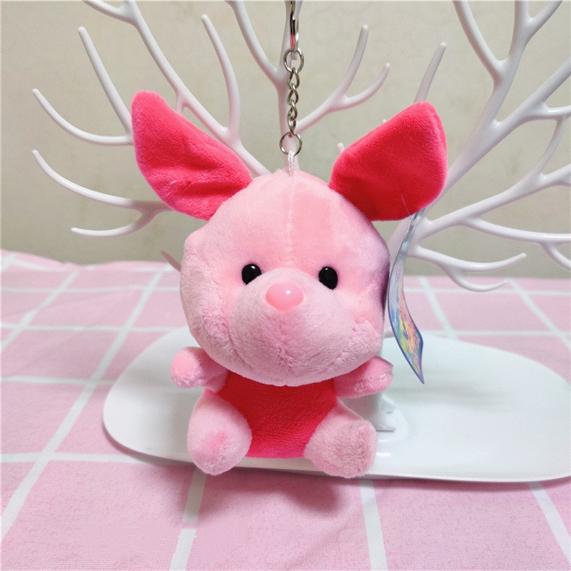 Gantungan Kunci Boneka Winnie the Pooh Eeyore Tigger Piglet Bahan Plush Ukuran 10CM