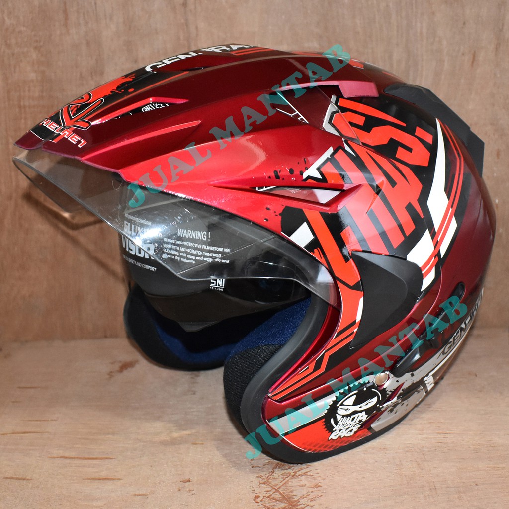 Helm Double Visor l Helm Motor ARL Hight Quality Original ARL Standart SNI Dewasa Kaca Bening 09 Multicolor All Size Murah